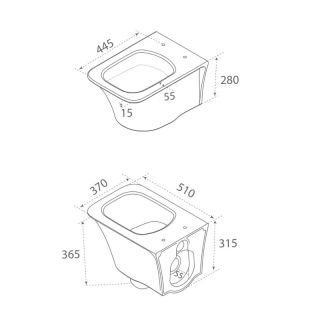 Подвесной унитаз Boheme Mirage белый глянец 965-W